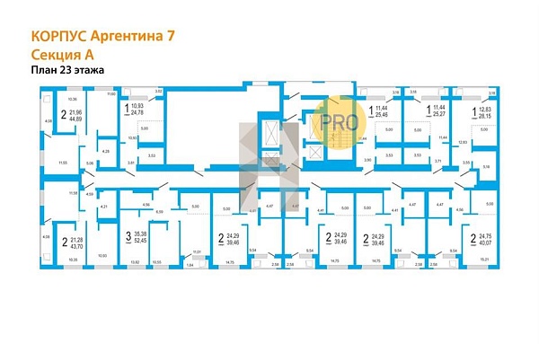 2-к, 52 м², 23/23 эт., 
 ЖК «Республика»