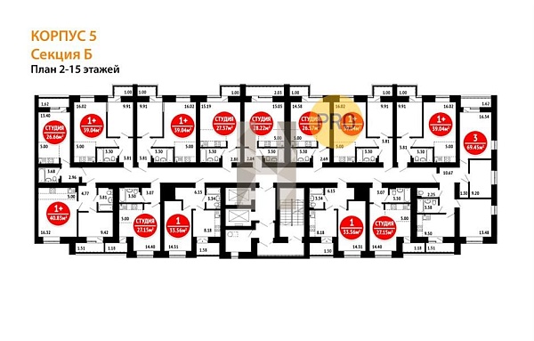 Студия, 28 м², 2/16 эт.,  ЖК «8 Марта»