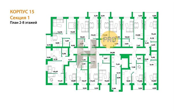 Студия, 30 м², 3/8 эт., 
 ЖК «Михайловка Green Place»