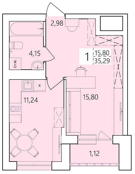 1-к квартира, 35 м², 20/25 эт., ЖК «Волна», улица Ахметова,  239,  Уфа,  Республика Башкортостан
